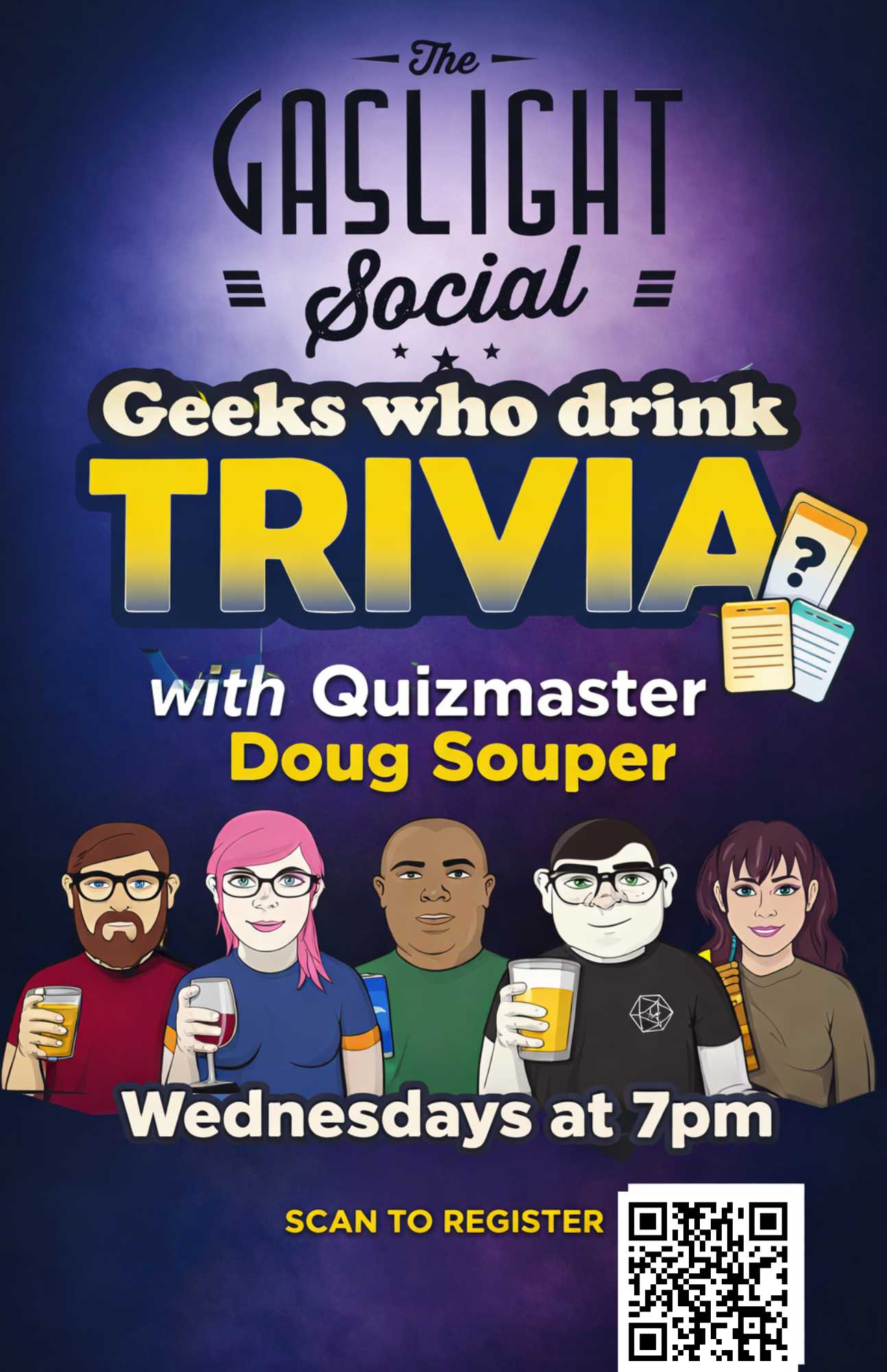 Geeks Who Drink Trivia official event poster